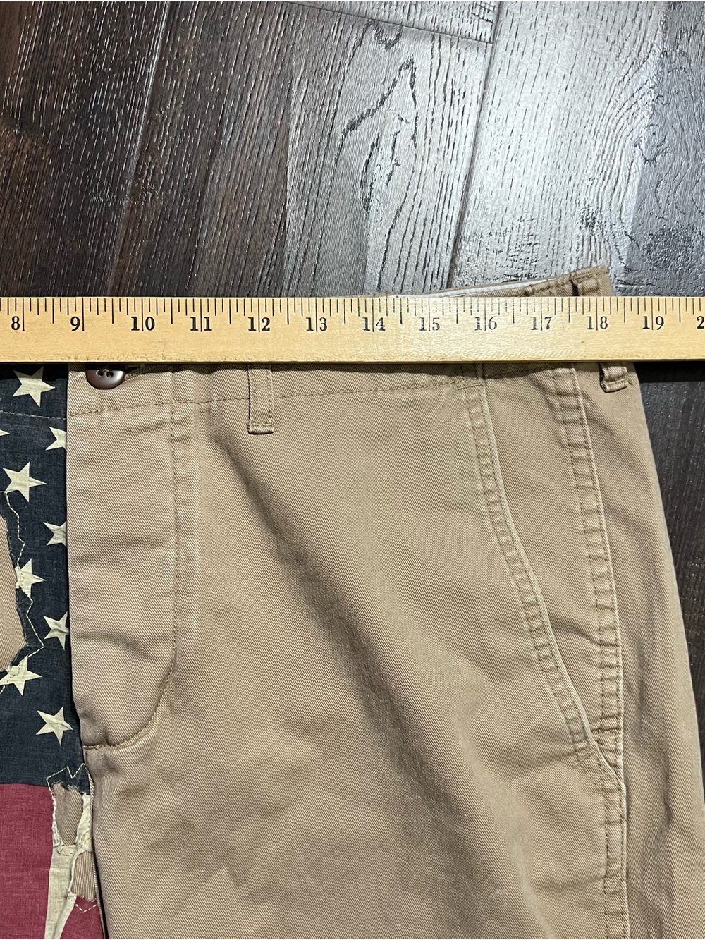 Denim & Supply Ralph Lauren Mens Size 36 Shorts Khaki US Flag - Picture 5 of 7